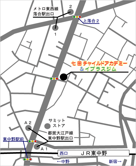 イプラスジム中野　地図